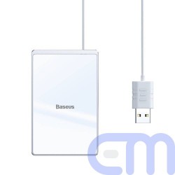 Baseus Wireless Charger Ultra-thin Card 15W (with USB cable 1m) Silver/White (WX01B-S2) 7
