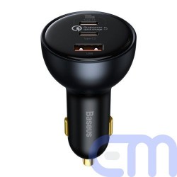 Baseus Car Charger Fast charger U+C+C, PD 3.0, QC 5.0, PPS, (with C+C cable 100W (20V/1.5A) 1m) 160W, Black (TZCCZM-0G) 4