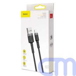 Baseus Lightning Cafule Cable, 2A, 3m Gray/Black (CALKLF-RG1) 1