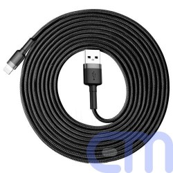 Baseus Lightning Cafule Cable, 2A, 3m Gray/Black (CALKLF-RG1) 16