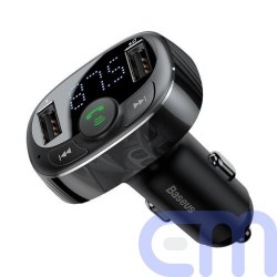 Baseus Car Charger Bluetooth FM Transmitter S-09A, BT. 4.2, 10m Range, 2x USB-A 3.4A, Micro SD card Reader, Black (CCMT000001) 2