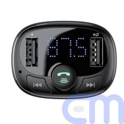 Baseus Car Charger Bluetooth FM Transmitter S-09A, BT. 4.2, 10m Range, 2x USB-A 3.4A, Micro SD card Reader, Black (CCMT000001) 3