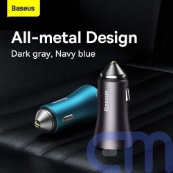 Baseus Car Charger Golden Contactor Max Dual Fast Charger U+U 60W Dark Gray (CGJM000013) 13