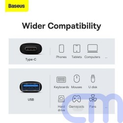 Baseus Converter Ingenuity Series Mini OTG Adaptor USB-A 3.1 Female to Type-C Male Black (ZJJQ000001) 10