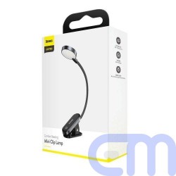 Baseus Home Comfort Reading Mini Clip Lamp + charing cable, 400 mAh, 4000K, 3W Dark Gray (DGRAD-0G) 1