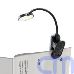 Baseus Home Comfort Reading Mini Clip Lamp + charing cable, 400 mAh, 4000K, 3W Dark Gray (DGRAD-0G) 9