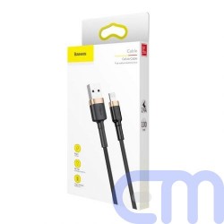 Baseus Lightning Cafule Cable 2.4A 1m Gold + Black (CALKLF-BV1) 1