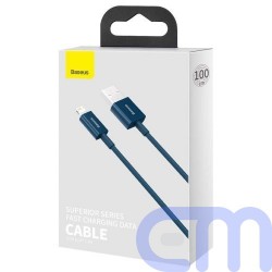 Baseus Lightning Superior Series cable, Fast Charging, Data 2.4A, 1m Blue (CALYS-A03) 1