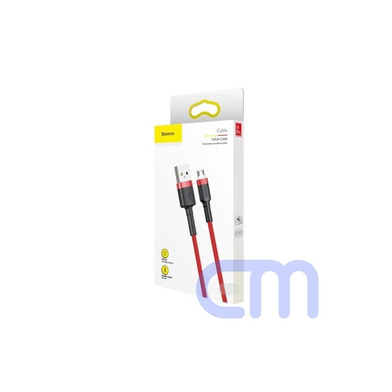 Baseus Micro USB Cafule Cable 1.5A 2m Red + Red (CAMKLF-C09)