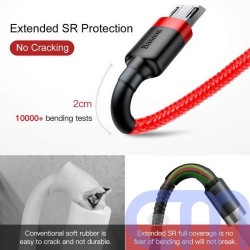 Baseus Micro USB Cafule Cable 1.5A 2m Red + Red (CAMKLF-C09) 4