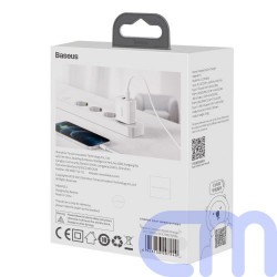 Baseus Travel Charger Compact Quick Charger U+C 20W EU White (CCXJ-B02) 3