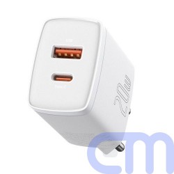 Baseus Travel Charger Compact Quick Charger U+C 20W EU White (CCXJ-B02) 4