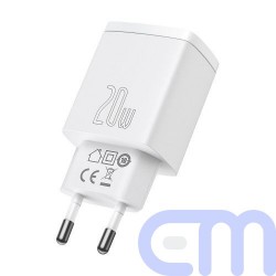 Baseus Travel Charger Compact Quick Charger U+C 20W EU White (CCXJ-B02) 5