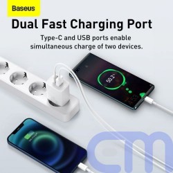 Baseus Travel Charger Compact Quick Charger U+C 20W EU White (CCXJ-B02) 13