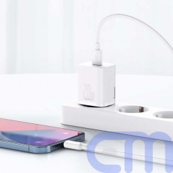 Baseus Travel Charger set Super Si 1C QC (With Simple Wisdom Cable Type-C to Lightning 1m) 20W EU White (TZCCSUP-B02) 4