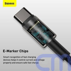 Baseus Type-C - Type-C cable Tungsten Gold Fast charging and data 100W (20V/5A) 1m Black (CATWJ-01) 7