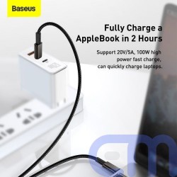 Baseus Type-C - Type-C cable Tungsten Gold Fast charging and data 100W (20V/5A) 1m Black (CATWJ-01) 8