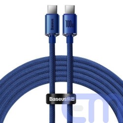 Baseus Type-C - Type-C Crystal Shine series fast charging data cable 100W 2m Blue (CAJY000703) 3