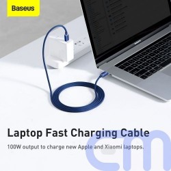 Baseus Type-C - Type-C Crystal Shine series fast charging data cable 100W 2m Blue (CAJY000703) 9