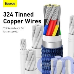 Baseus Type-C - Type-C Crystal Shine series fast charging data cable 100W 2m Blue (CAJY000703) 11