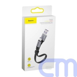 Baseus Type-C Simple HW Quick Charge Charging Data Cable 40W 5A 23cm Gray (CATMBJ-BG1) 1