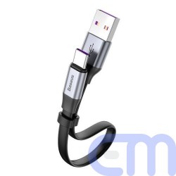 Baseus Type-C Simple HW Quick Charge Charging Data Cable 40W 5A 23cm Gray (CATMBJ-BG1) 2