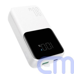 Joyroom Power Bank with Digital Display, C+U, PD 30W, 20000 mAh with built-in Type-C and Lightning cable, White (JR-PBC07) 3