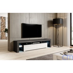 TV spintelė Cama Meble Toro 200, pilka/balta 2