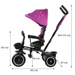 Triratis dviratis Tiny Bike, violetinis 3