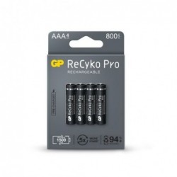 GP Battery (AAA) Rechargable RECYKO+ Pro NIMH R03, GPRHCH83B205, (4 batteries / blister), 800mAh 1