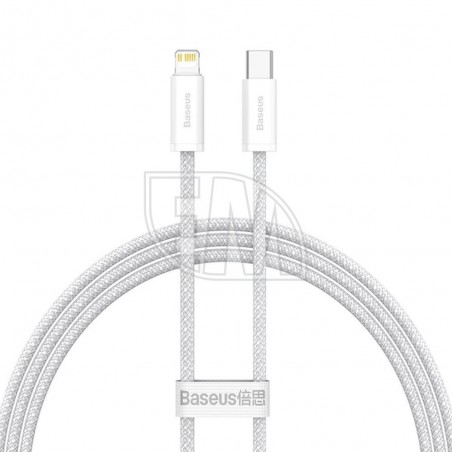 BASEUS  Type C -  iPhone Lightning 8 kontaktų PD20W 1m baltas