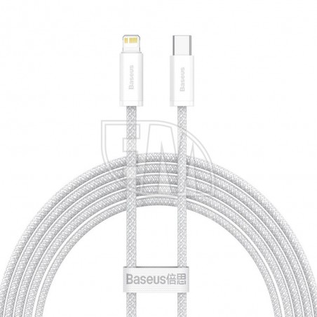 BASEUS  Type C -  iPhone Lightning 8 kontaktų PD20W 2m baltas