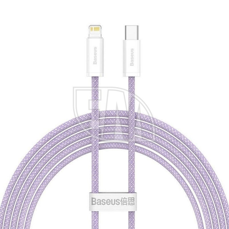 BASEUS  Type C -  iPhone Lightning 8 kontaktų PD20W 2m violetinis
