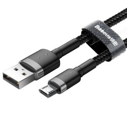 BASEUS USB Cafule Micro 2.4A laidas 3 m pilkai juodas 1