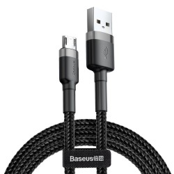 BASEUS USB Cafule Micro 2.4A laidas 3 m pilkai juodas 2