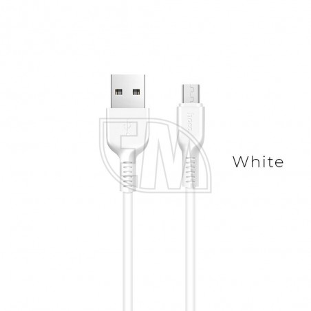 HOCO USB laidas Micro X13 EASY baltas 1 metras