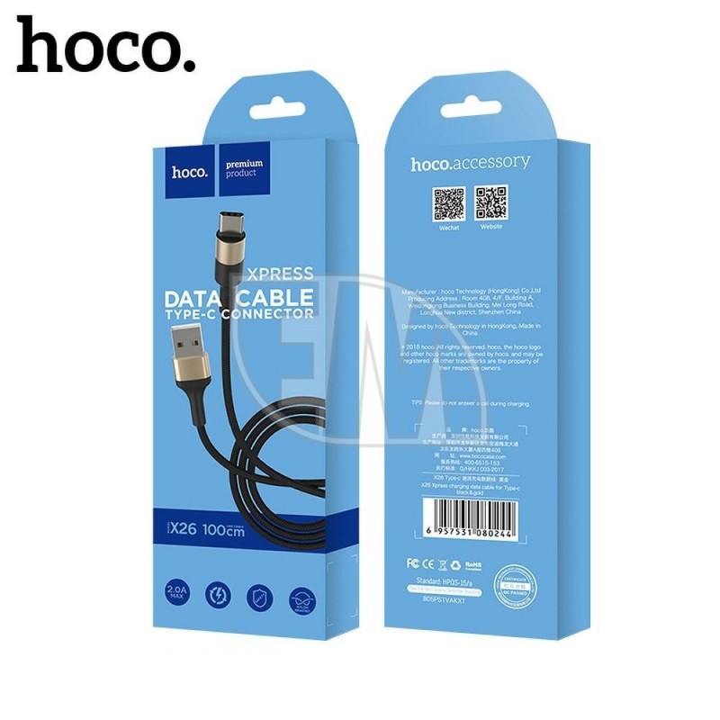 HOCO USB-кабель для Type-C Xpress X26 черно-золотой