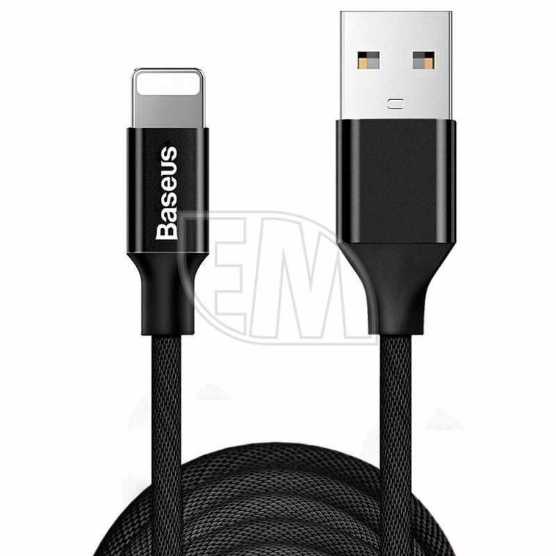 BASEUS USB cable Apple Lightning 8-pin 1.5A Single CALYW-C01 3m black