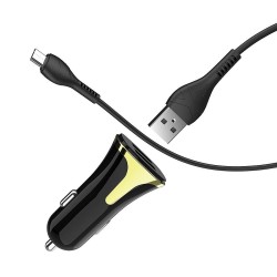 HOCO Автомобильное зарядное устройство 2 x USB QC3.0 + кабель Micro Z31 черный 4