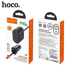 HOCO automobilinis įkroviklis + cigarečių degiklio skirstytuvas Z35 3x USB + maitinimo tiekimas 18W 1