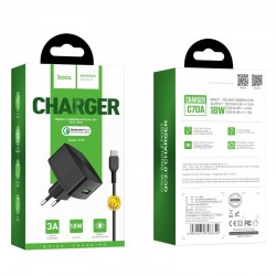 HOCO charging adapter with Type-C cable with one USB port QC3.0 C70A 1
