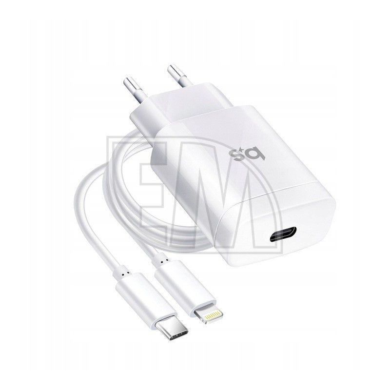 Зарядное устройство для iPhone X/11/12/13 mini 18W с зарядкой PD и отсоединяемым кабелем Blue Star
