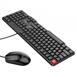 Проводная клавиатура HOCO + проводная мышь Business GM16 черный 1