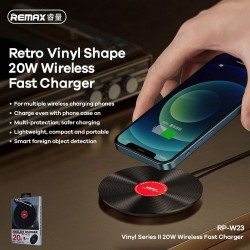 REMAX belaidis įkroviklis Vinyl series II 20W RP-W23 juodas