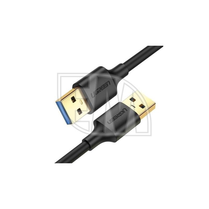 USB 3.0 Ugreen US128 laidas USB 3.0 A-A, 2 m, juodas