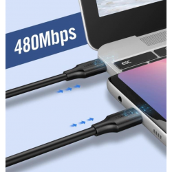 Ugreen USB-C PD kabelis, 1 m, juodas 2