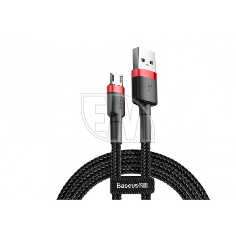 Kabelis Baseus Cafule Micro USB 1.5A 2m, raudonas/juodas