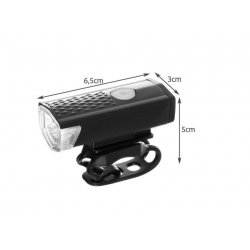 USB LED dviračio žibintas + galinis žibintas 5