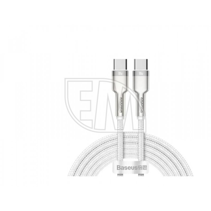 Kabelis Baseus Cafule Series Type-C Į Type-C 100W 2m, baltas