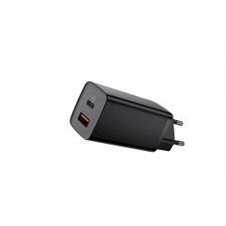 Telefono kroviklis Adapteris Baseus GaN CCGAN2L-B01 USB / USB-C / 65W / 5A / Quick Charge 3.0, juodas 1